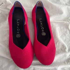 Rothy’s hot pink ballet flats size 7.5